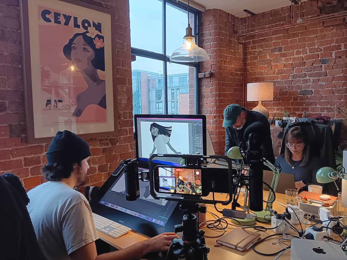 Guilherme, Lead Animator at Flow Creative, during production of Releasing Hope