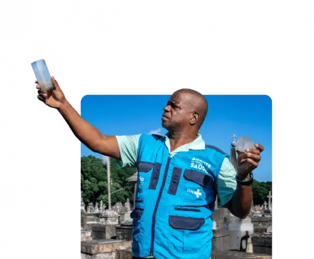 World Mosquito Employee releasing mosquitoes