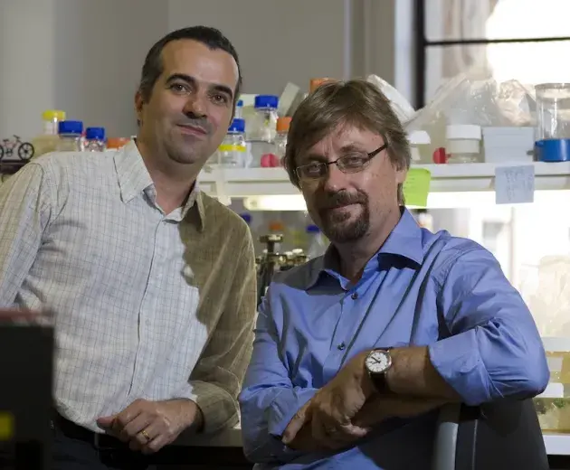 Luciano Moreira with Scott O'Neill of the World Mosquito Program