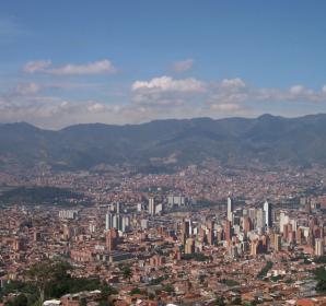 Medellin Colombia overhead view